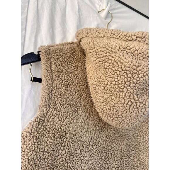 MINI BODEN SHERPA FLEECE VEST Girls Size 11-12Y Hooded Floral Lining Full Zip - Picture 5 of 9